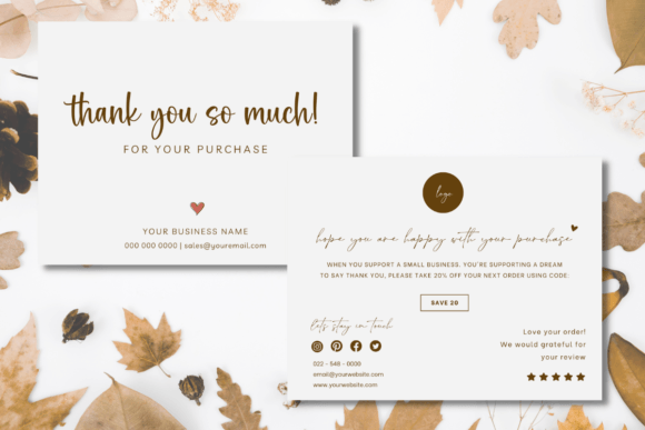 Editable Business Thank You Card