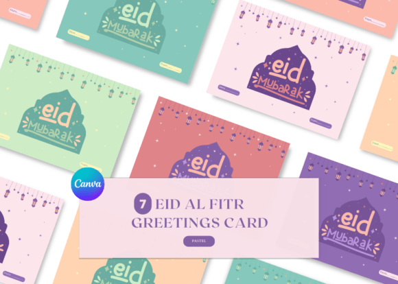 Eid Al Fitr Pastel Greeting Card