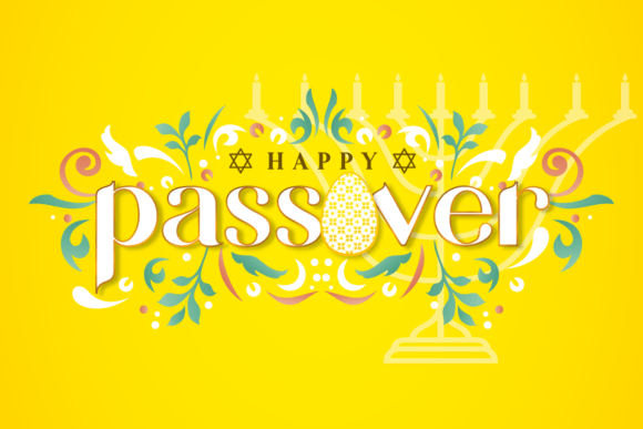 Happy Passover Yellow Colors Backgrounds for Modern Designs